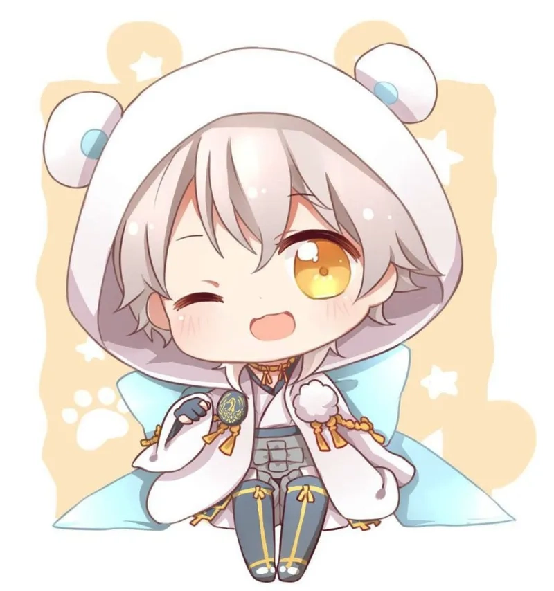 Hình anime nam chibi siêu dễ thương với tạo hình độc đáo