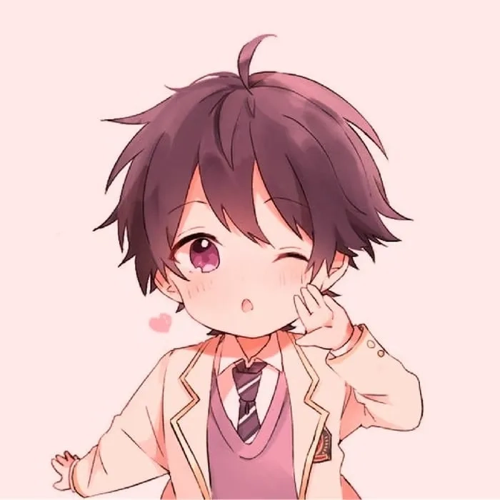 Ảnh anime nam cute chibi với phong cách đáng yêu độc đáo