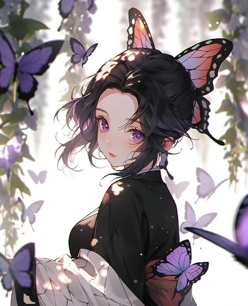 Ảnh Shinobu cute với phong cách đáng yêu