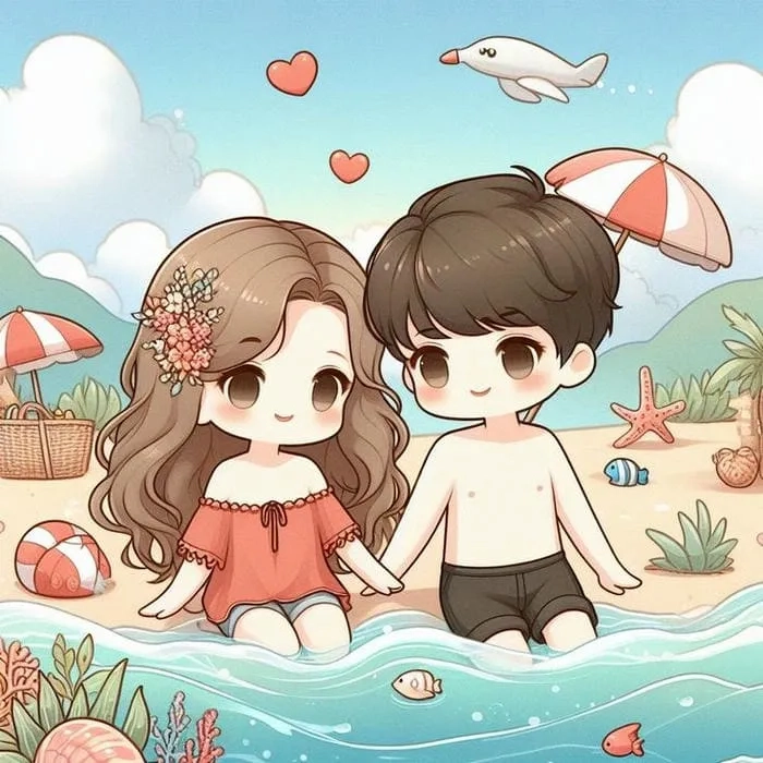Khám phá ảnh chibi cute đôi cực đáng yêu