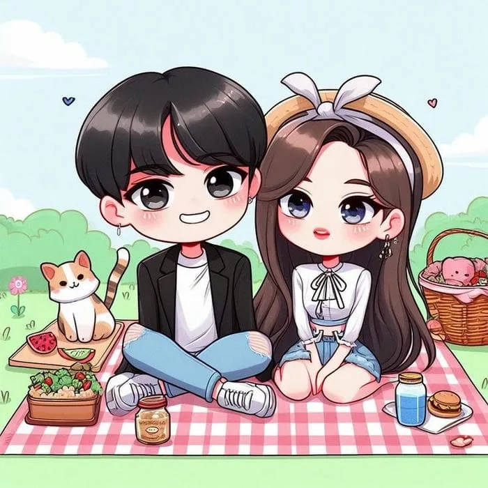 Tải ngay ảnh cặp đôi anime chibi cute rời cực đẹp