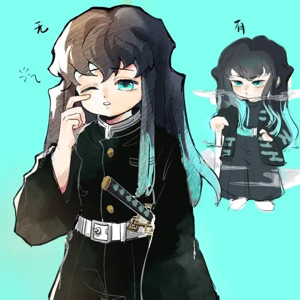 Bộ ảnh Muichiro chibi cute đẹp nhất