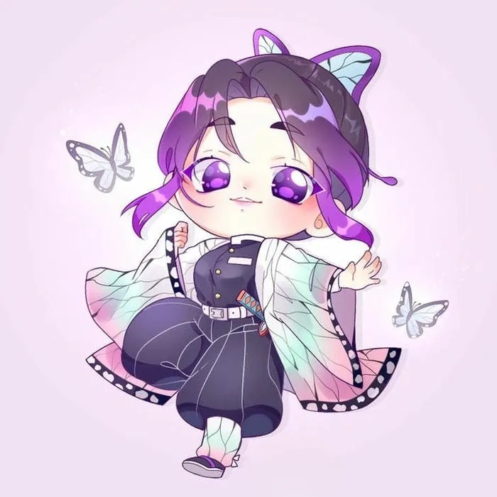 Ảnh Shinobu chibi cute với biểu cảm ngộ nghĩnh