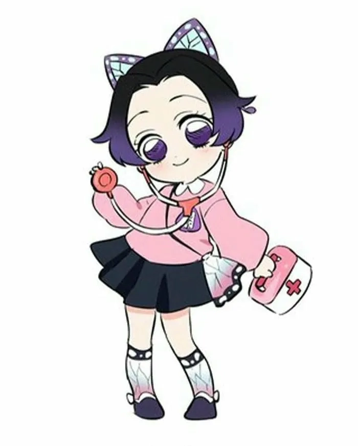 Anime chibi cute Shinobu chibi mang nét dễ thương
