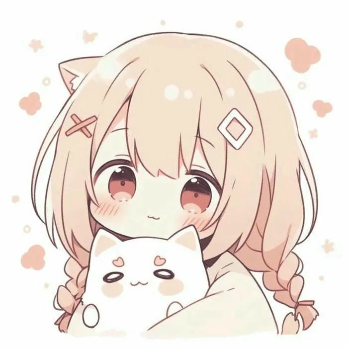 Ảnh anime nữ chibi cực dễ thương với phong cách đáng yêu
