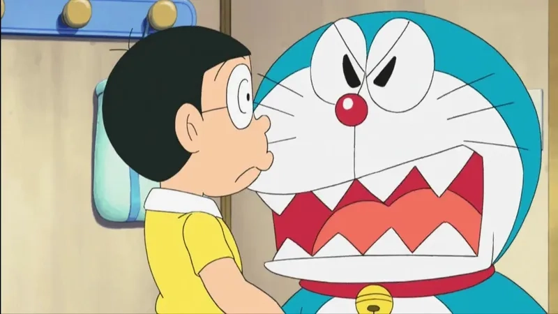 Tình bạn Doraemon và Nobita thân thiết bền lâu cực đáng yêu