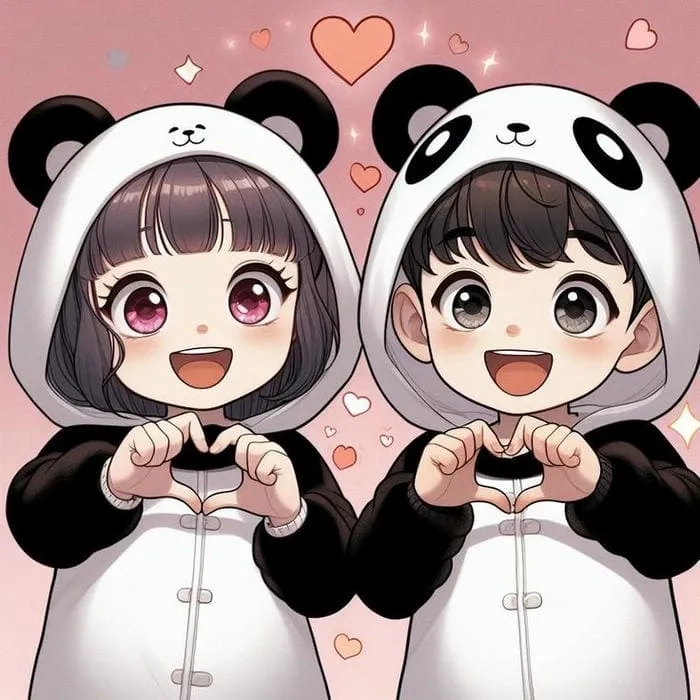 Ảnh cặp đôi chibi cute siêu đáng yêu dành cho các cặp đôi