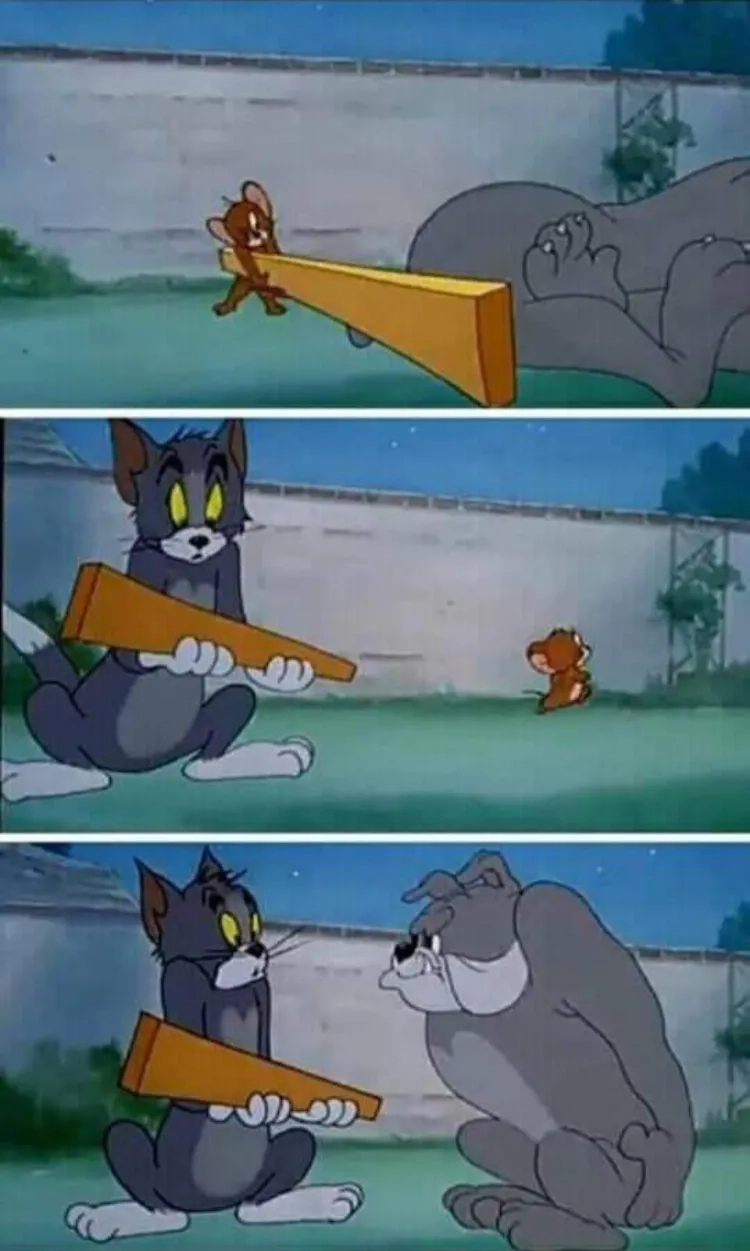 Mèo Tom meme Tom and Jerry với biểu cảm lầy lội khó đỡ
