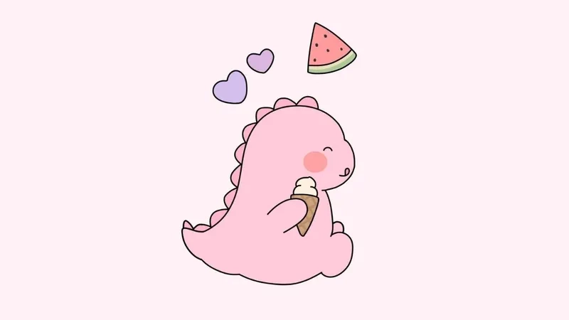 Thả tim ngay với bộ sưu tập khủng long chibi cute siêu dễ thương