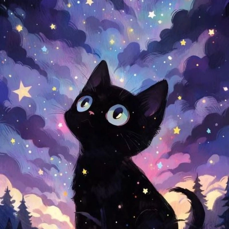 Cài đặt ngay hình nền mèo chibi cute cho điện thoại xinh