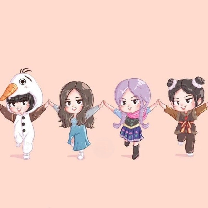 Bộ ảnh hình blackpink cute chibi cho fan chính hiệu