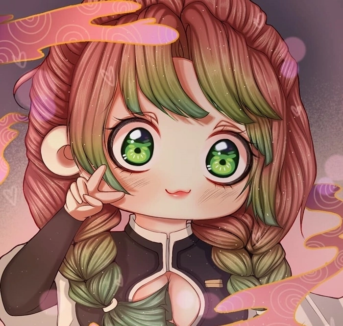 Chi tiết chibi Mitsuri face làm nổi bật nét dễ thương