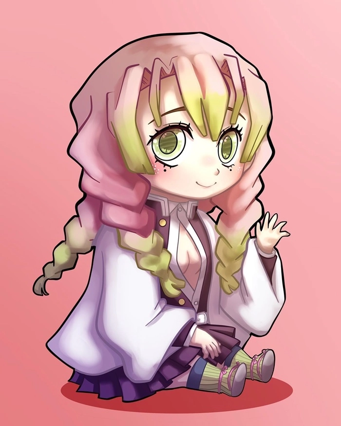 Fan cưng nựng với bộ chibi Mitsuri cute ngọt ngào