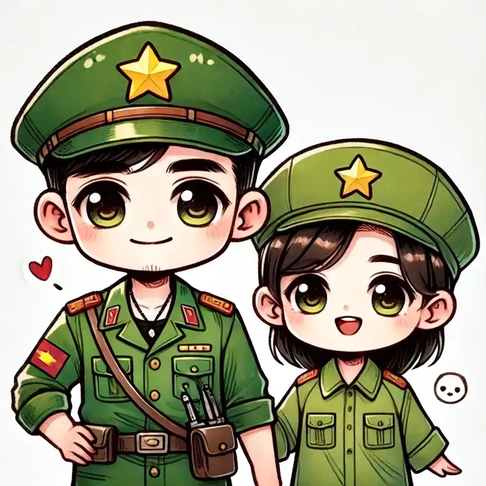 Cập nhật bộ hình bộ đội chibi chuẩn phong cách hoạt hình