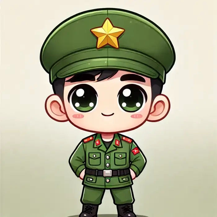 Cảm nhận tinh thần chiến sĩ qua hình ảnh chú bộ đội chibi