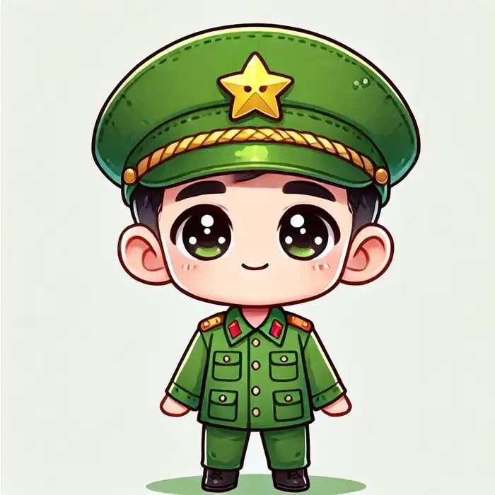 Đừng bỏ lỡ bộ hình ảnh chú bộ đội chibi ngộ nghĩnh