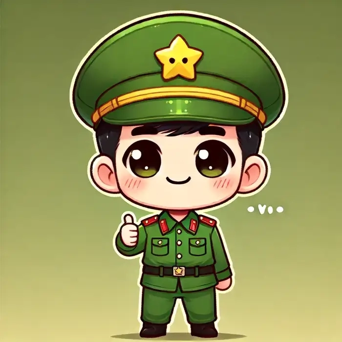 Tải ngay loạt ảnh chú bộ đội chibi đáng yêu nhất