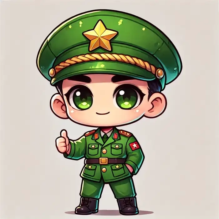 Ngắm nhìn chú bộ đội chibi dễ thương đầy cảm xúc
