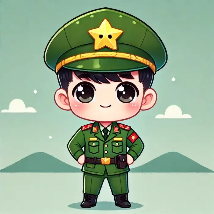 Bộ ảnh bộ đội chibi truyền tải thông điệp yêu nước