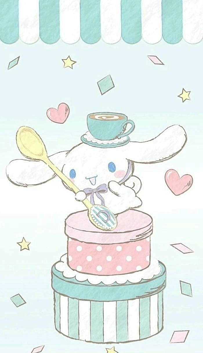 Trang trí máy với hình nền Cinnamoroll chibi cực yêu