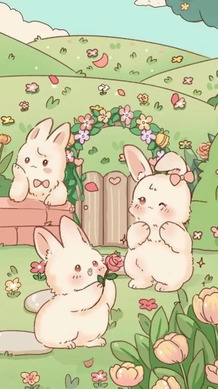 Hình thỏ cute chibi dễ thương lý tưởng cho avatar mạng xã hội