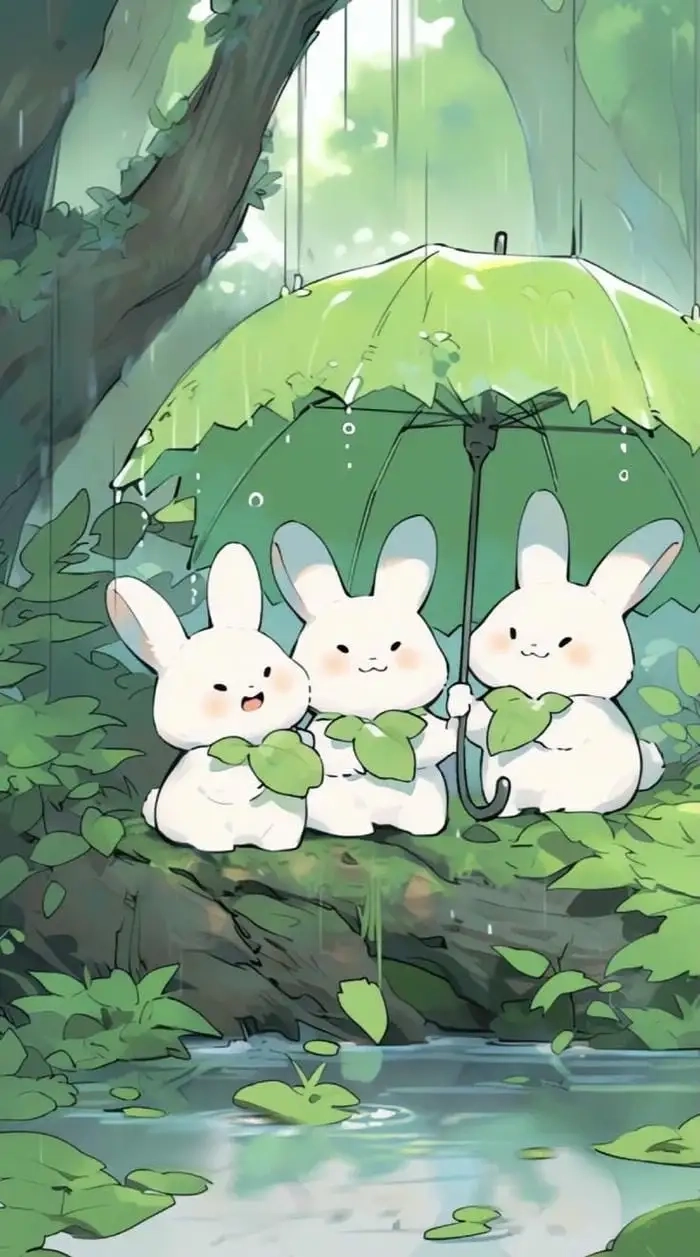 Hình cute chibi thỏ dễ thương giúp trang cá nhân thêm nổi bật