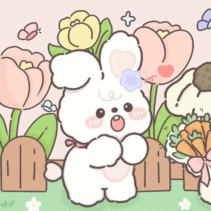 Hình thỏ chibi dễ thương phù hợp cho mọi độ tuổi