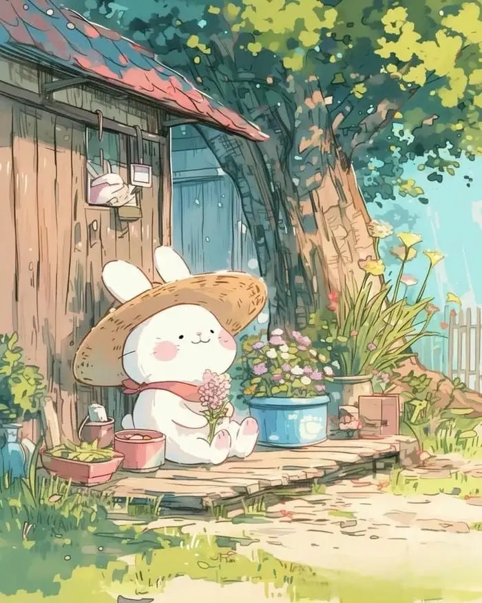 Girl anime chibi thỏ cute trong sáng dễ thương khiến ai cũng mê