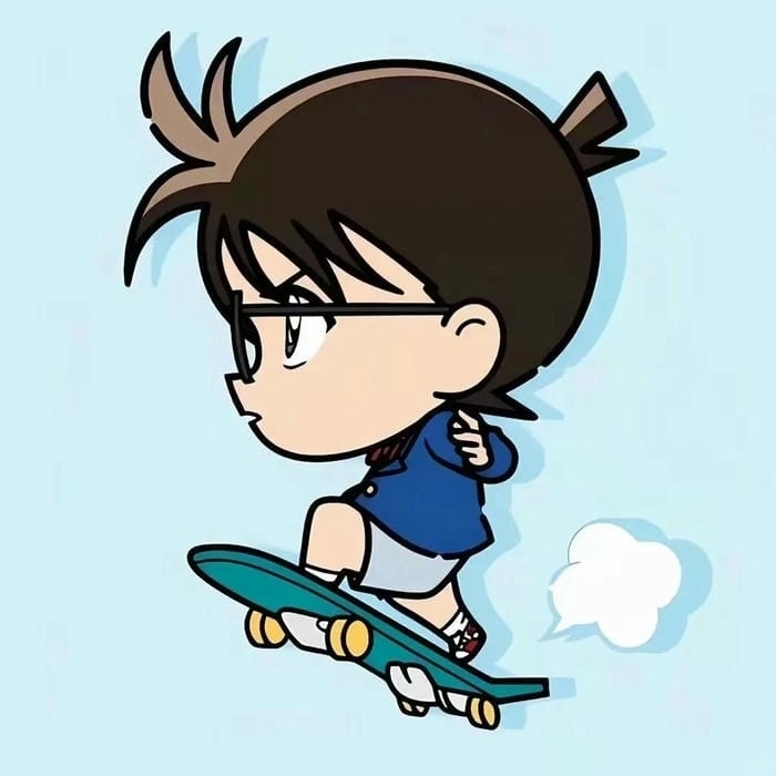 Shinichi kudo conan chibi phong cách kết hợp cực ngầu
