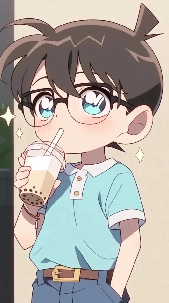 Ảnh conan chibi cute chuẩn ảnh bìa cho fan cuồng anime