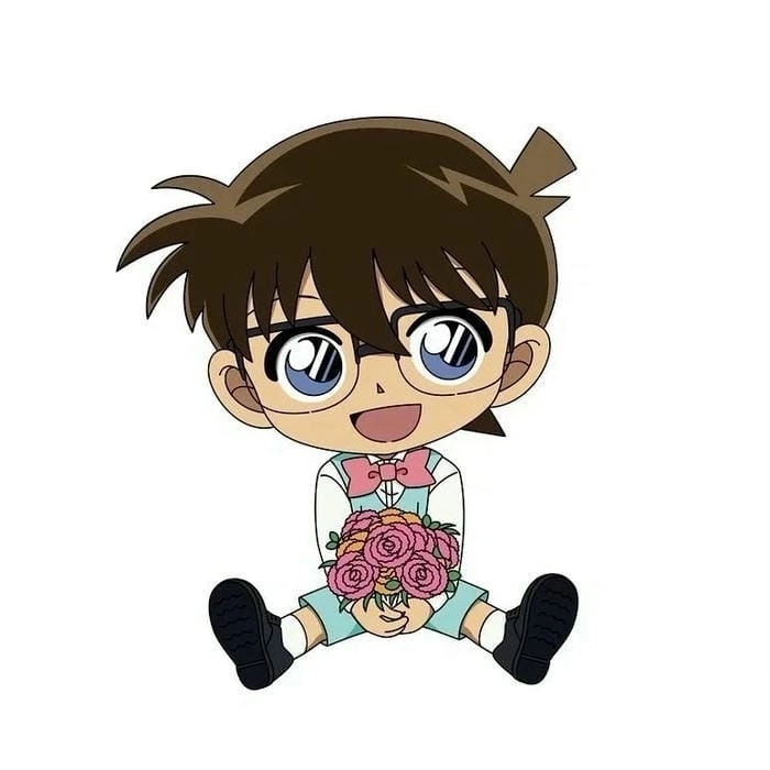 Mặt conan chibi biểu cảm phong phú không thể cưỡng lại