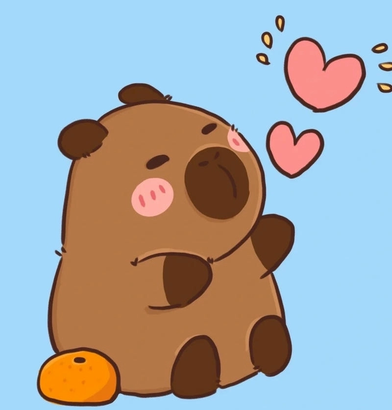 Đổi gió cùng hình nền điện thoại capybara cute chibi cực kỳ dễ thương