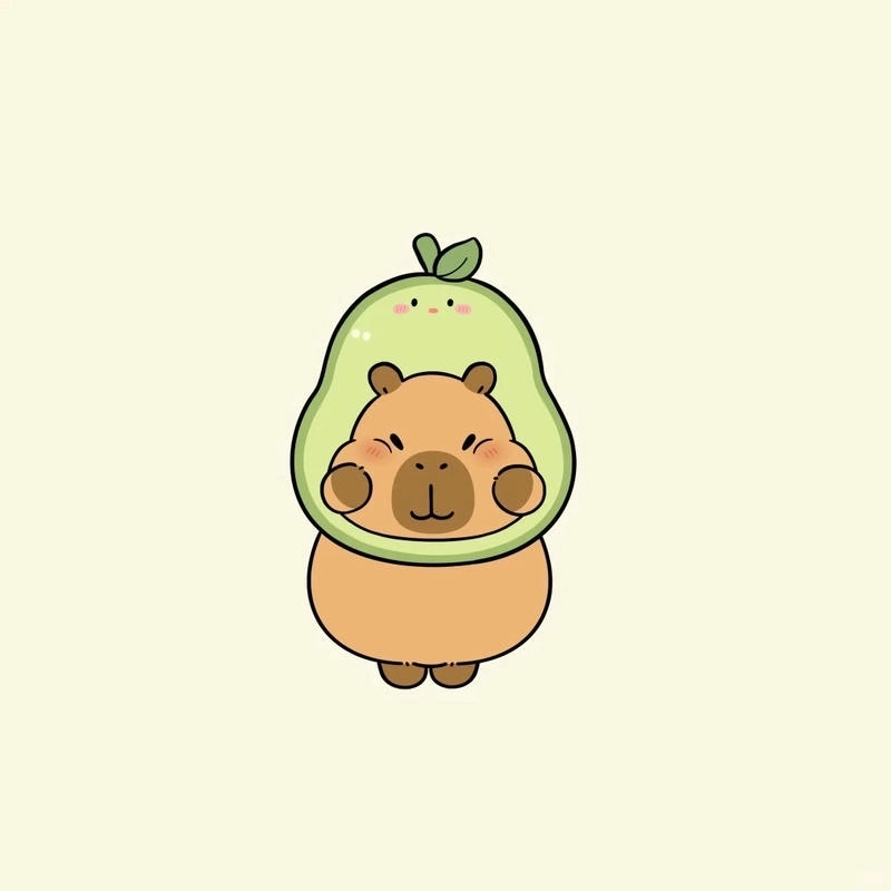 Thay đổi phong cách với avatar capybara chibi độc đáo dễ thương