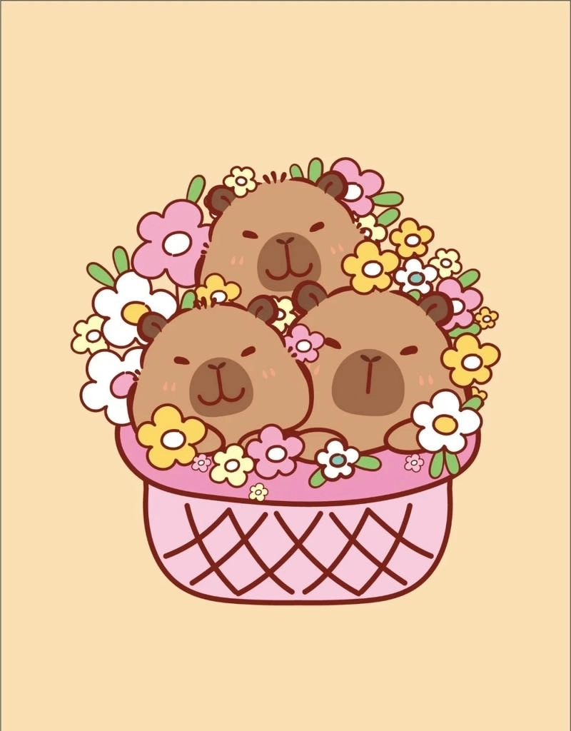 Tổng hợp chibi ảnh capybara cute chibi hút mắt dân mạng