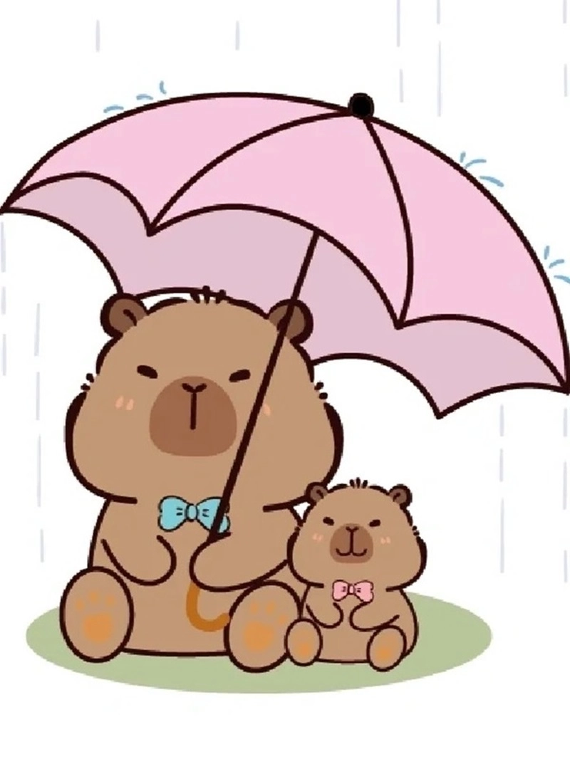 Bộ ảnh nền capybara chibi lung linh không thể bỏ lỡ