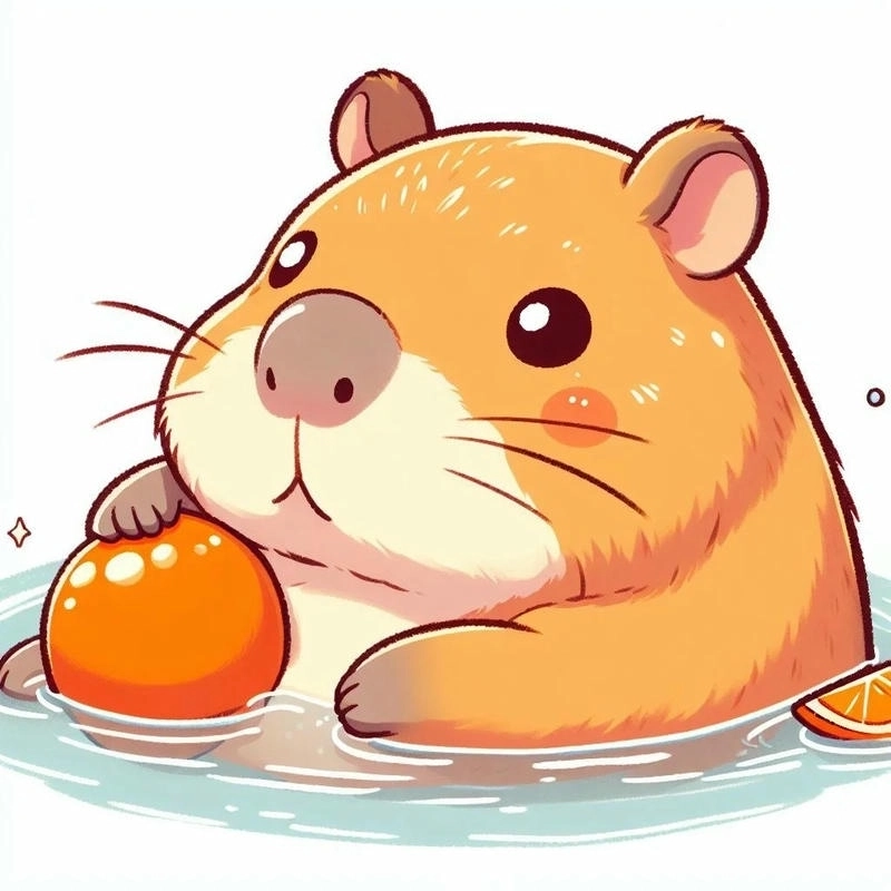 Tăng biểu cảm trò chuyện với capybara chibi cute sticker