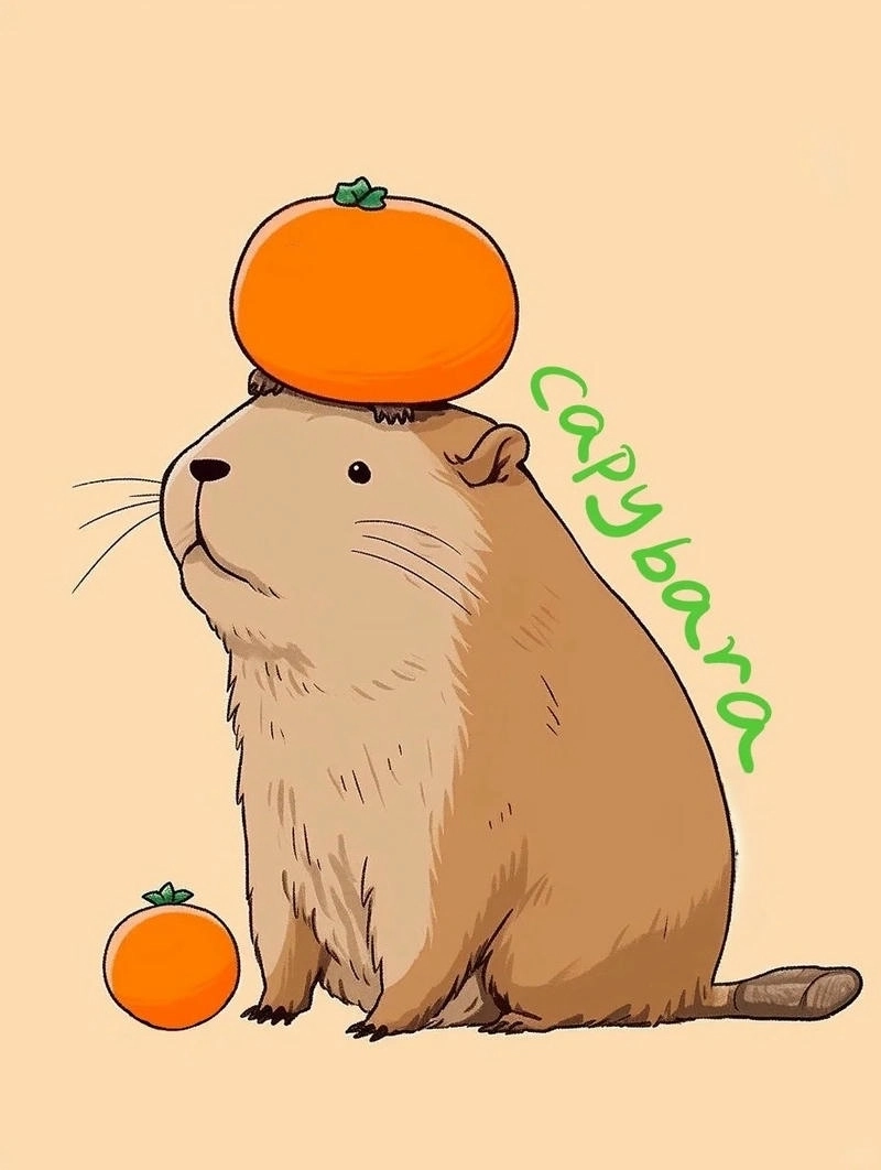 Tải về ảnh nền điện thoại ảnh nền điện thoại capybara chibi cute để cá nhân hóa