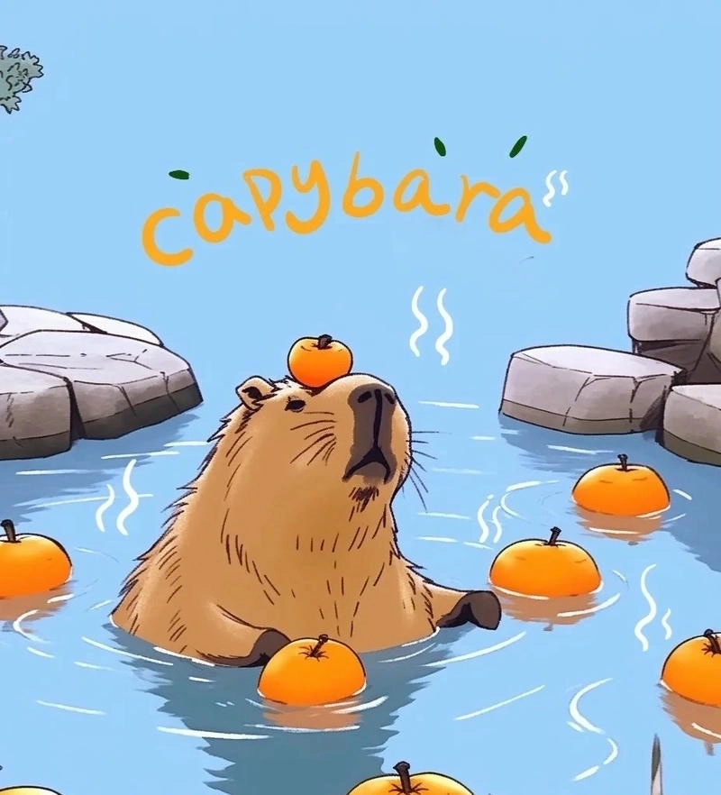 Bộ chibi hình vẽ capybara chibi cute dễ thương giúp tăng cảm hứng mỗi ngày