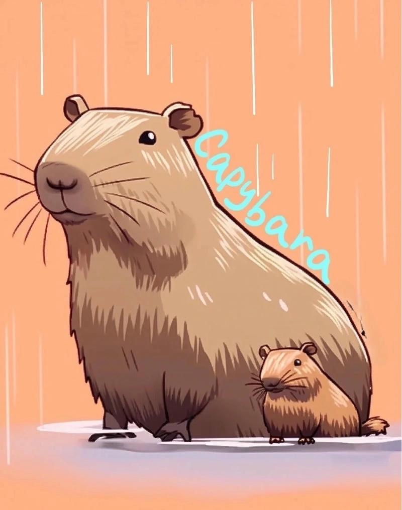 Thỏa sức sáng tạo với chibi cute hình vẽ capybara chibi cute