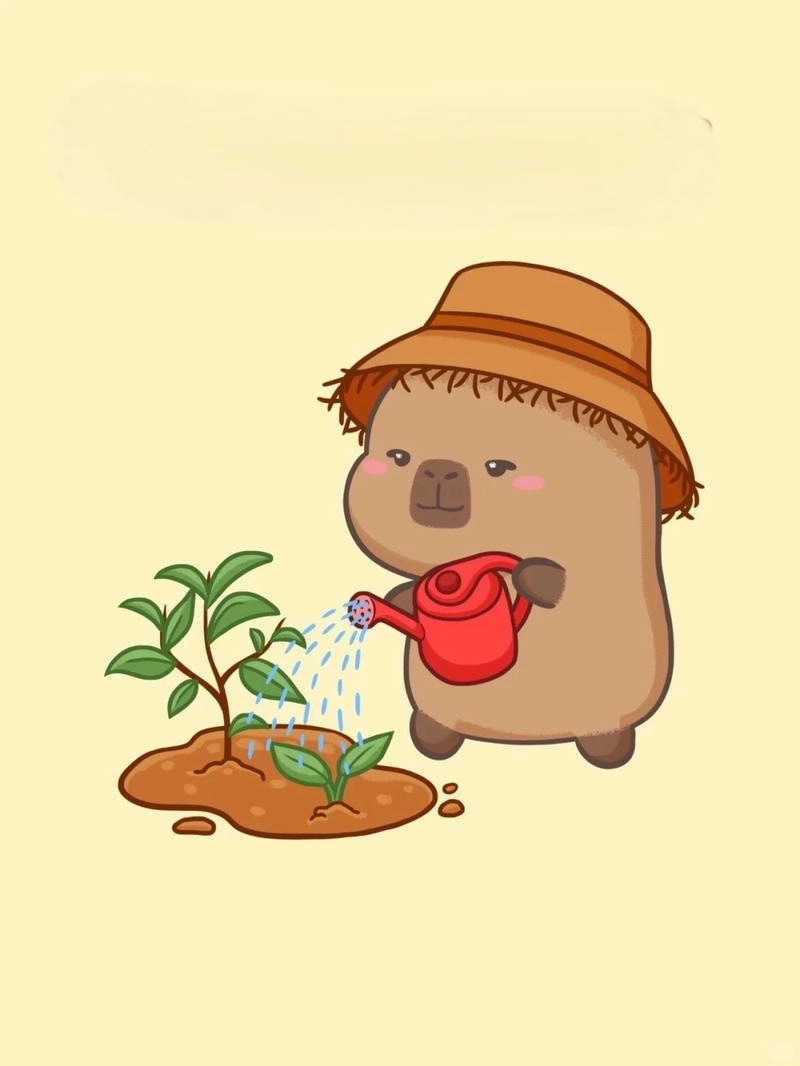Cảm hứng mới từ chibi cute hình nền capybara vô tri phong cách độc lạ