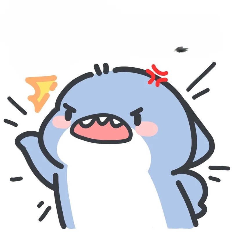 Dán ngay sticker cute hình cá mập chibi cho góc học tập