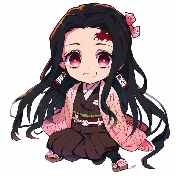 Trải nghiệm cute vẽ nezuko chibi đơn giản cho bé