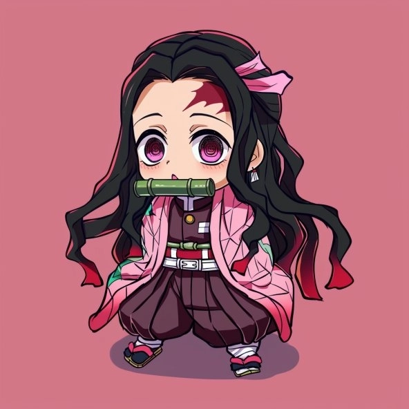Tham khảo mẫu nezuko chibi vẽ độc đáo đáng yêu