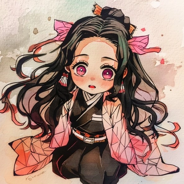 Ngắm nhìn Kamado Nezuko chibi phiên bản đáng yêu hết nấc