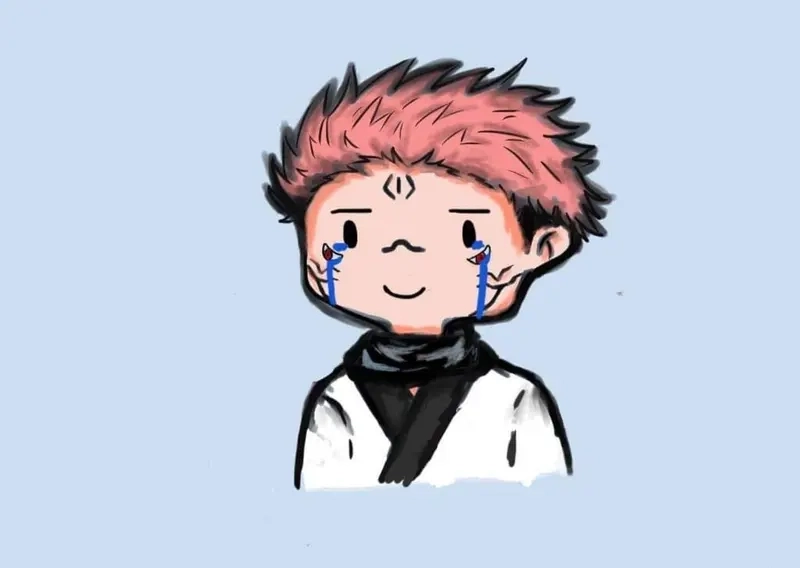 Hình gojo Sukuna chibi cute kết hợp siêu đáng yêu