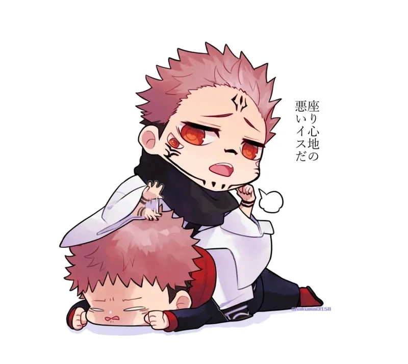 Kawaii Sukuna chibi mang vẻ đáng yêu khó rời mắt