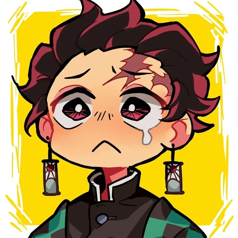 Trang trí dễ thương với Tanjiro chibi sticker độc đáo