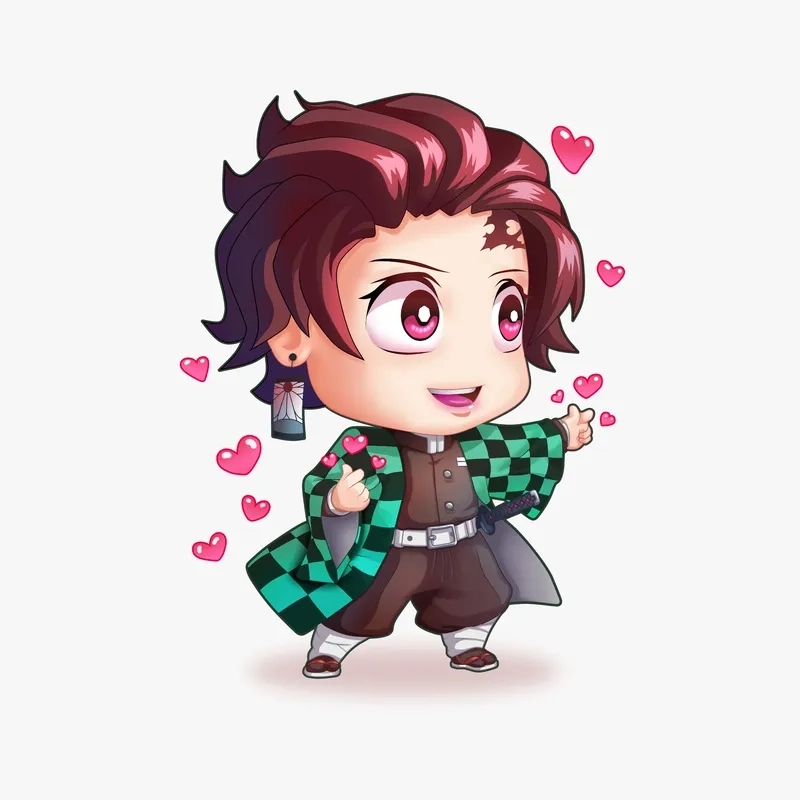 Fan Demon Slayer Nezuko and Tanjiro chibi đừng bỏ qua
