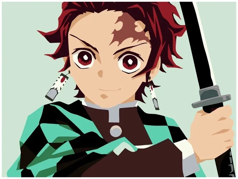 Học cách Demon Slayer Tanjiro chibi drawing đơn giản