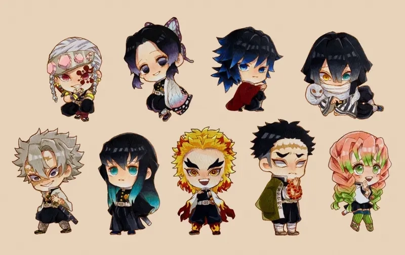 Xem ngay ảnh chibi thanh gươm diệt quỷ hot nhất hiện nay